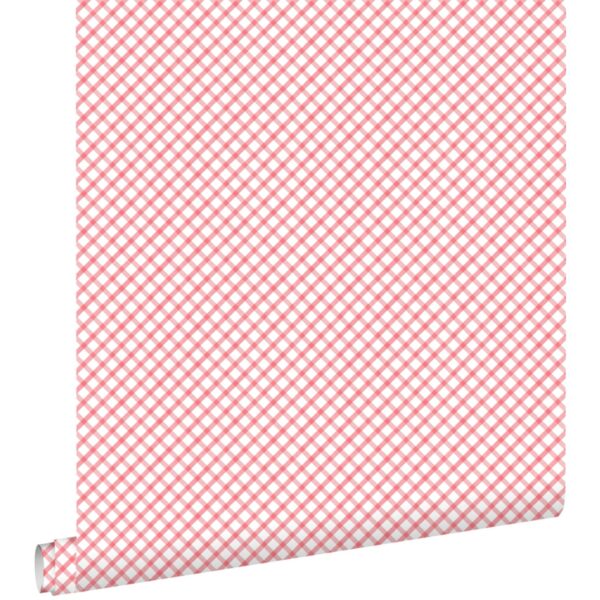 ESTAhome Tapete Karomuster Rot 53 cm x 10