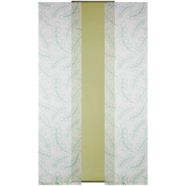Bestlivings Schiebegardine Elena 3er Set Print Mit Zubehör Grün Leafs 1