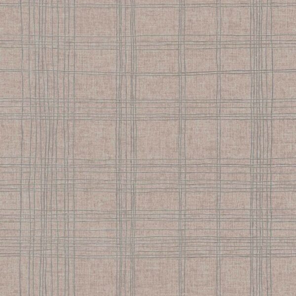 Bricoflor Beige Tapete Kariert Vliestapete mit Silber Karomuster für Esszimmer und Wohnzimmer Karo Wandtapete mit Vinyl Klassisch