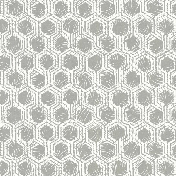 Bricoflor Hexagon Tapete in Weiß Grau Moderne Mustertapete mit Geometrischem Design Büro und Schlafzimmer Vliestapete mit Sechseck Muster