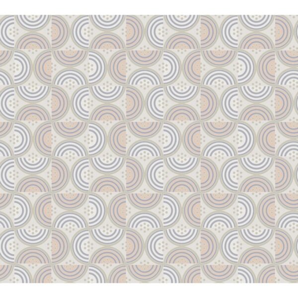 Bricoflor Retro Tapete Creme Beige Vlies Mustertapete Im 60Er Jahre Stil Mid Century Vliestapete Mit Bogen Muster Für Schlafzimmer