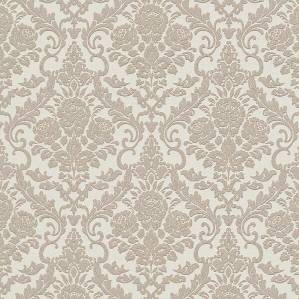 Bricoflor Barock Tapete Floral Ornament Vliestapete in Creme Beige für Wohnzimmer und Esszimmer Vlies Wandtapete mit Rosen Nostalgisch