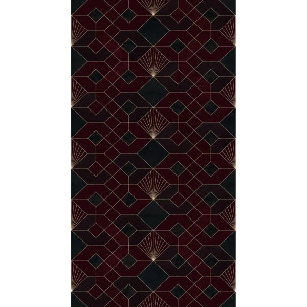 Sanders & Sanders Fototapete Muscheln Burgunderrot und Gold 150 x 280 cm 611813