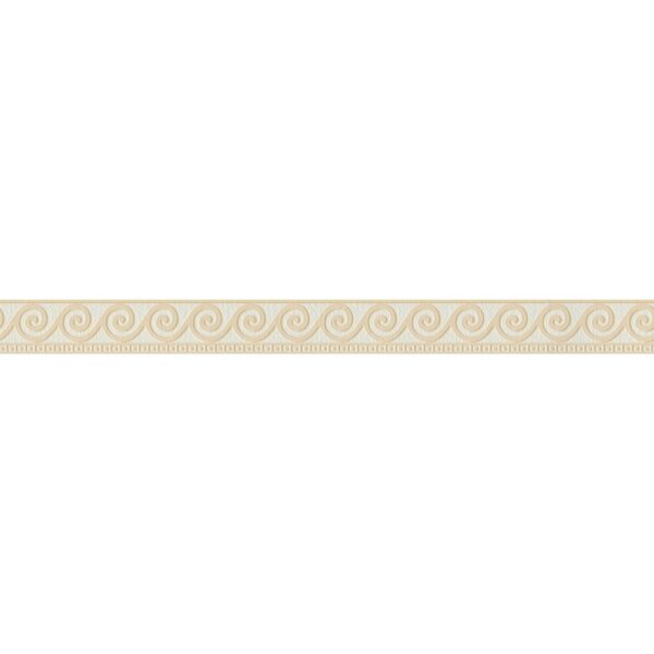 Bricoflor Vinyl Tapeten Bordüre Griechisch Mediterrane Tapetenbordüre in Creme Weiß Selbstklebende Tapetenborte Ideal für Küche und Badezimmer