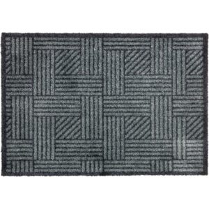 Schöner Wohnen Sauberlaufmatte Manhattan 50x70 cm Streifengitter Grau-Anthrazit