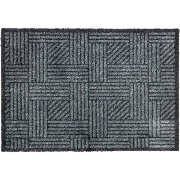 Schöner Wohnen Sauberlaufmatte Manhattan 67x100 cm Streifengitter Grau-Anthrazit