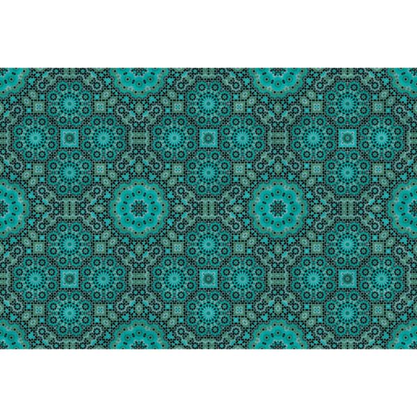 Fototapete Muster Abstrakt Mosaik Türkis Schwarz 4