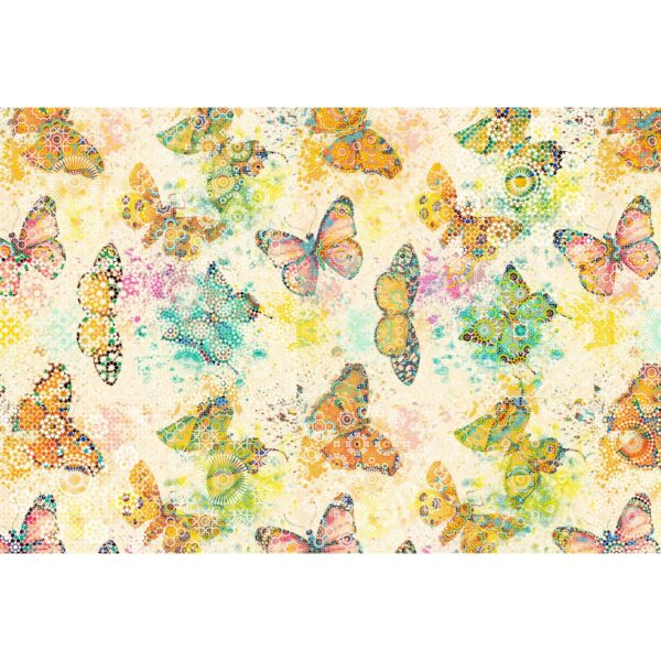 Fototapete Schmetterling Mosaik Grafik Bunt 4