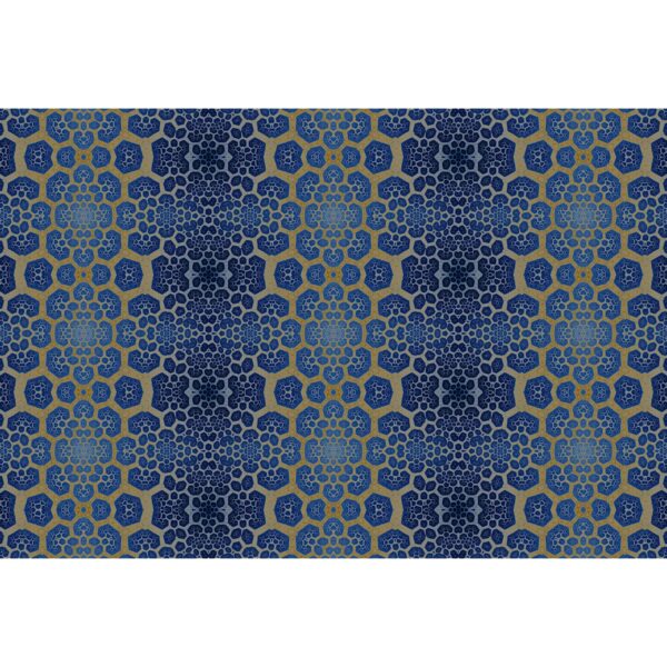 Fototapete Abstrakt Blau Gold 4