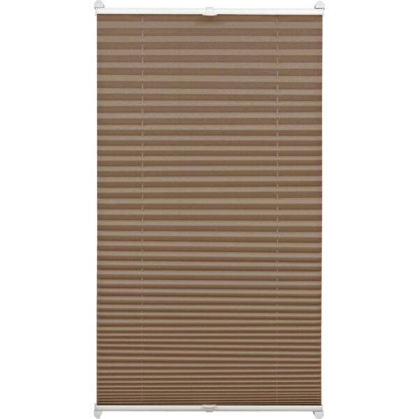 Gardinia EasyFix Plissee mit 2 Bedienschienen 40 cm x 130 cm Taupe