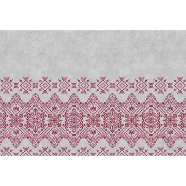 Fototapete Mosaik Abstrakt Rot Weiß 4