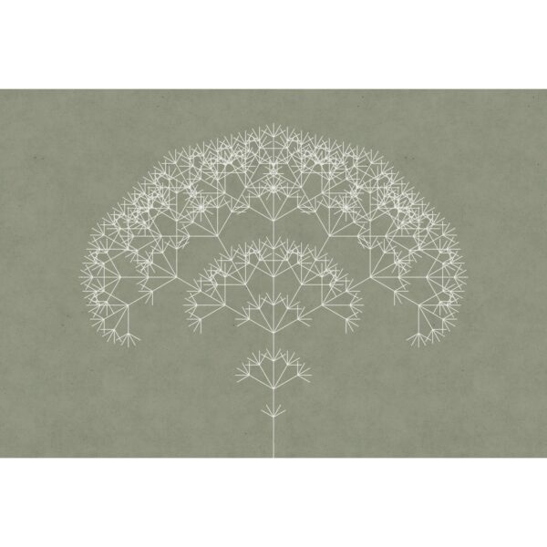 Fototapete Grafik Pusteblume Braun Grau Weiß 4