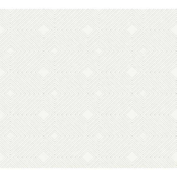 Vliestapete 3D-Effekt geometrisch Glitzereffekt leicht strukturiert Weiß FSC®