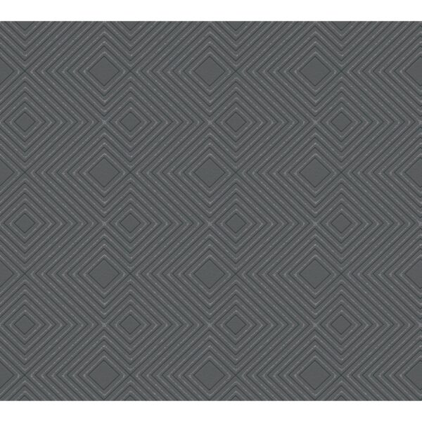 Vliestapete 3D-Effekt geometrisch Glitzereffekt leicht strukturiert Grau FSC®