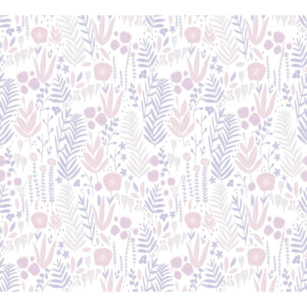 Vliestapete Blumen Kinderzimmertapete Lila Rosa FSC®