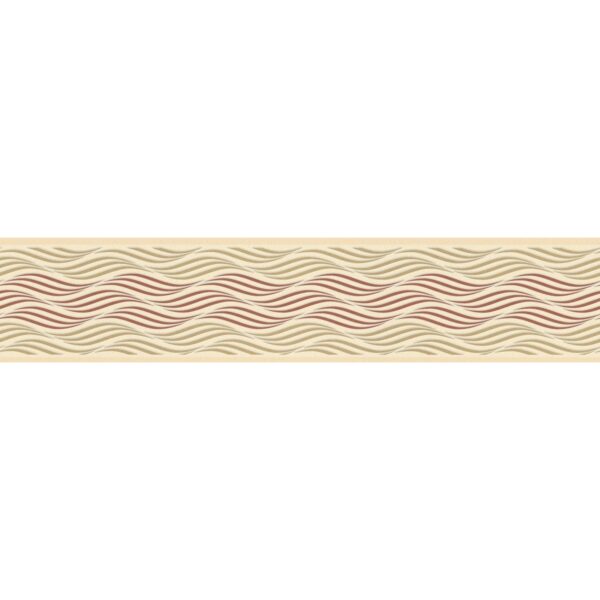 A.S. Création Borte selbstklebend Wellenmuster 5 m x 13 cm Beige-Braun