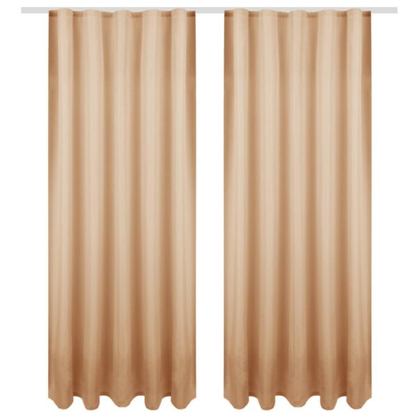Bestgoodies Dekoschal Ellen Universalband Blickdicht 2er Pack 140 cm x 145 cm Sandgrau