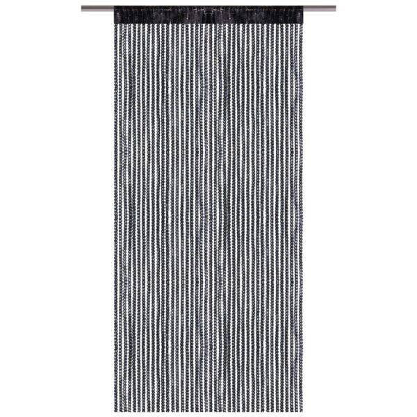 Bestlivings Fadenvorhand Fadengardine Vorhang Gardine Schwarz 300 cm x 250 cm