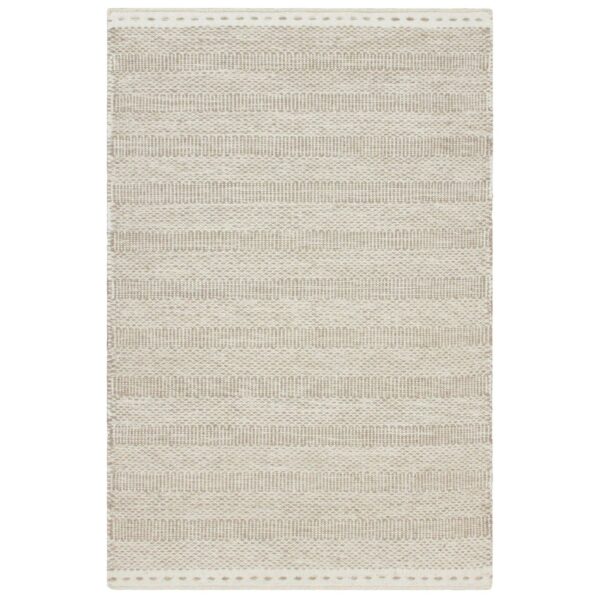MeGusta Kurzflor Teppich Vintage Modern Beige Wolle 80x150 cm Clara